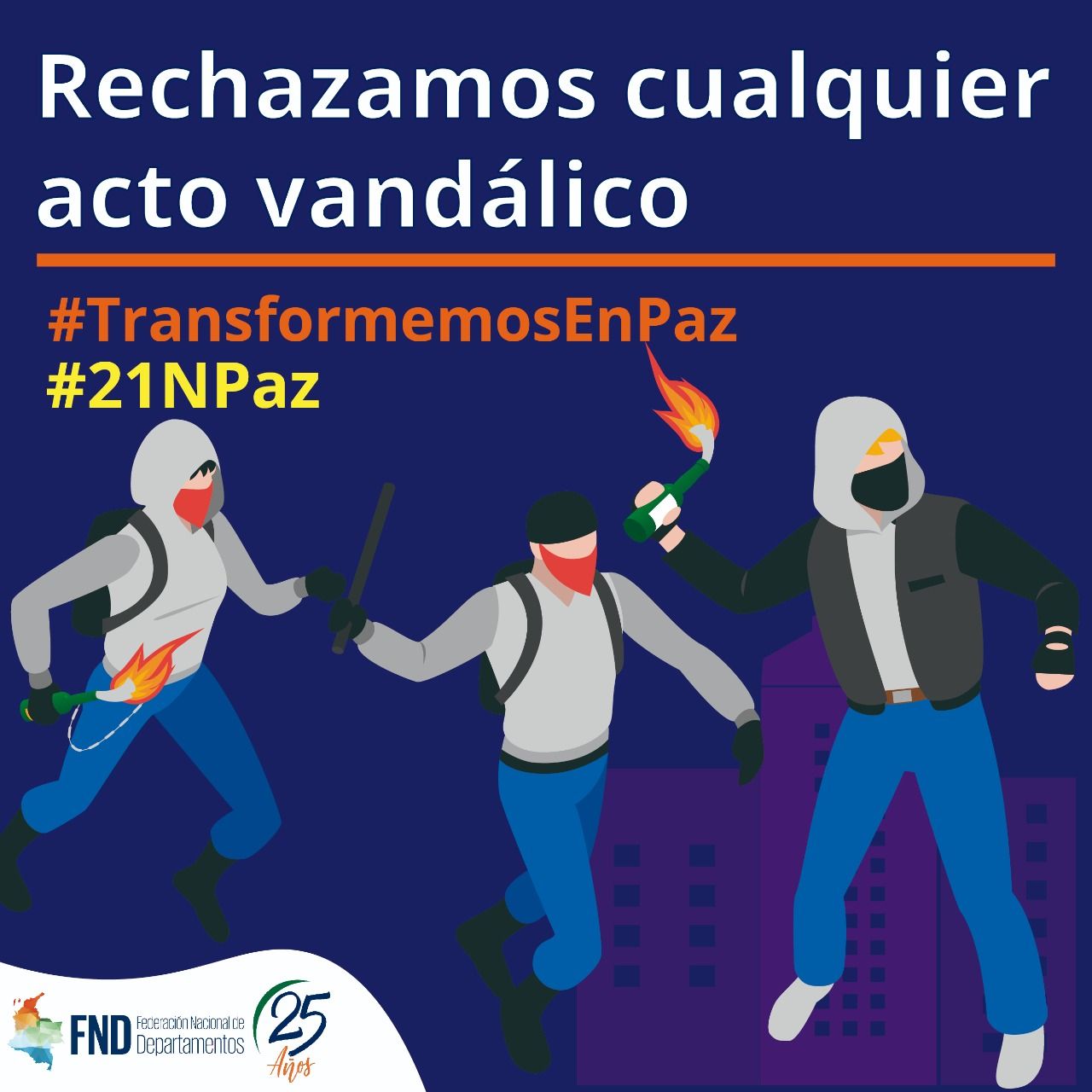 Ante convocatoria de paro nacional para el 21 de noviembre, la Federación Nacional de Departamentos (FND) insta al diálogo y rechaza la violencia