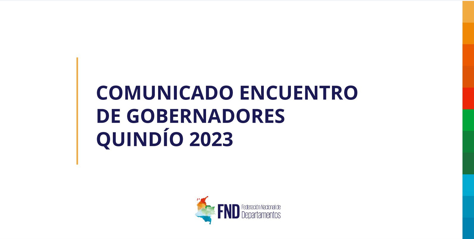 image Comunicado Encuentro de Gobernadores Quindío 2023