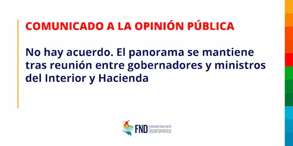 NO HAY ACUERDO. EL PANORAMA SE MANTIENE TRAS REUNIÓN ENTRE GOBERNADORES Y MINISTROS DEL INTERIOR Y HACIENDA image