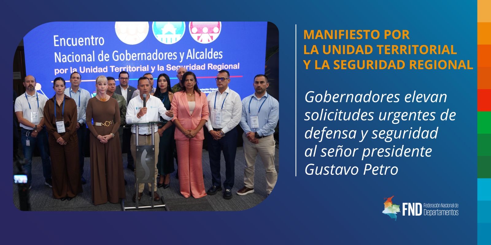 MANIFIESTO POR LA UNIDAD TERRITORIAL  Y LA SEGURIDAD REGIONAL image