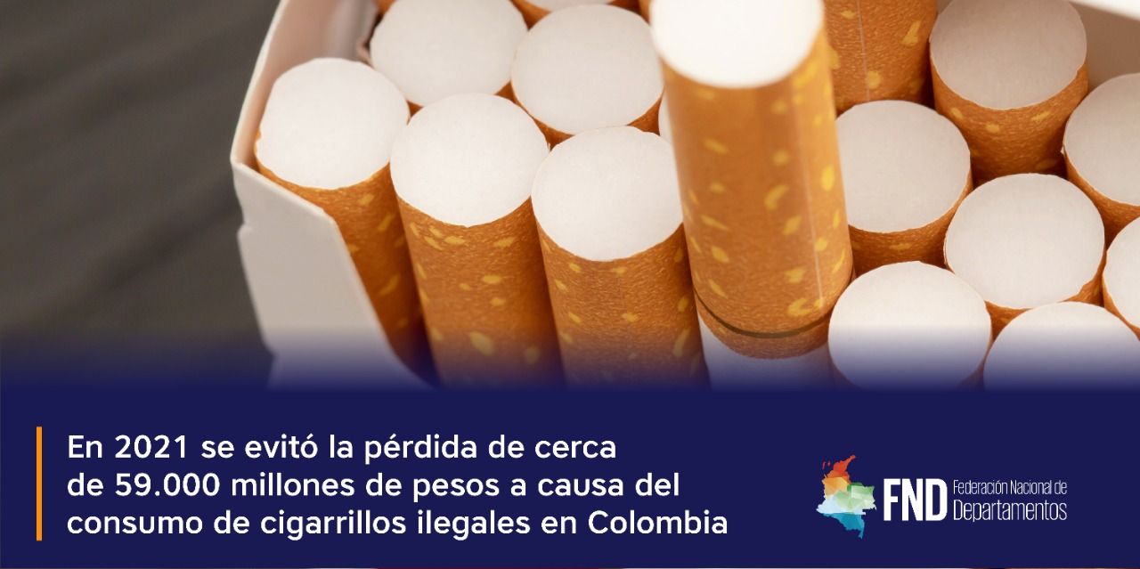 image En 2021 se evitó la pérdida de cerca de 59.000 millones de pesos a causa del consumo de cigarrillos ilegales en Colombia