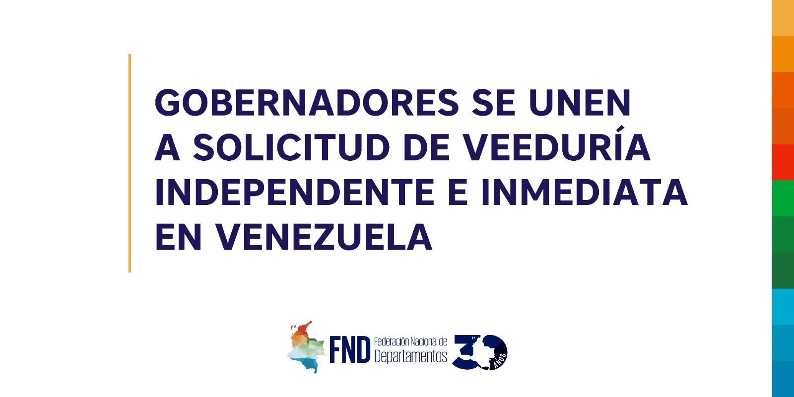 GOBERNADORES SE UNEN A SOLICITUD DE VEEDURÍA INDEPENDENTE E INMEDIATA EN VENEZUELA